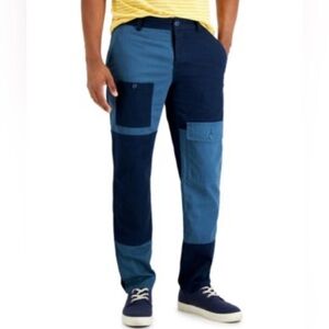Sun + StoneMen's AJ Relaxed-Fit Colorblocked Cargo Pants Size 32
